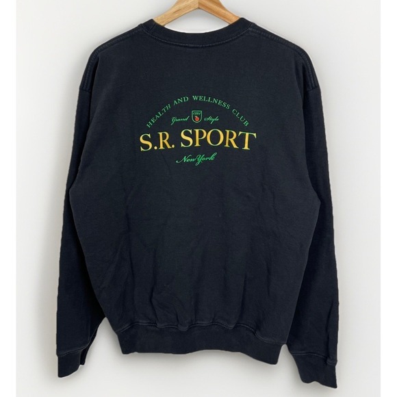 Sporty & Rich Tops - Sporty & Rich S.R. Sport Sweatshirt Health Wellness Club New York USA Black S